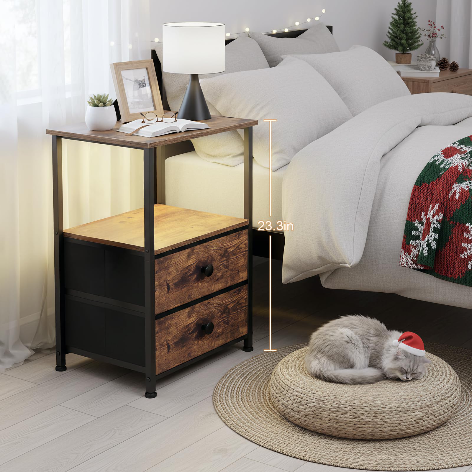 LOAKEKEL Night Stand 2 charging station powers multiple devices