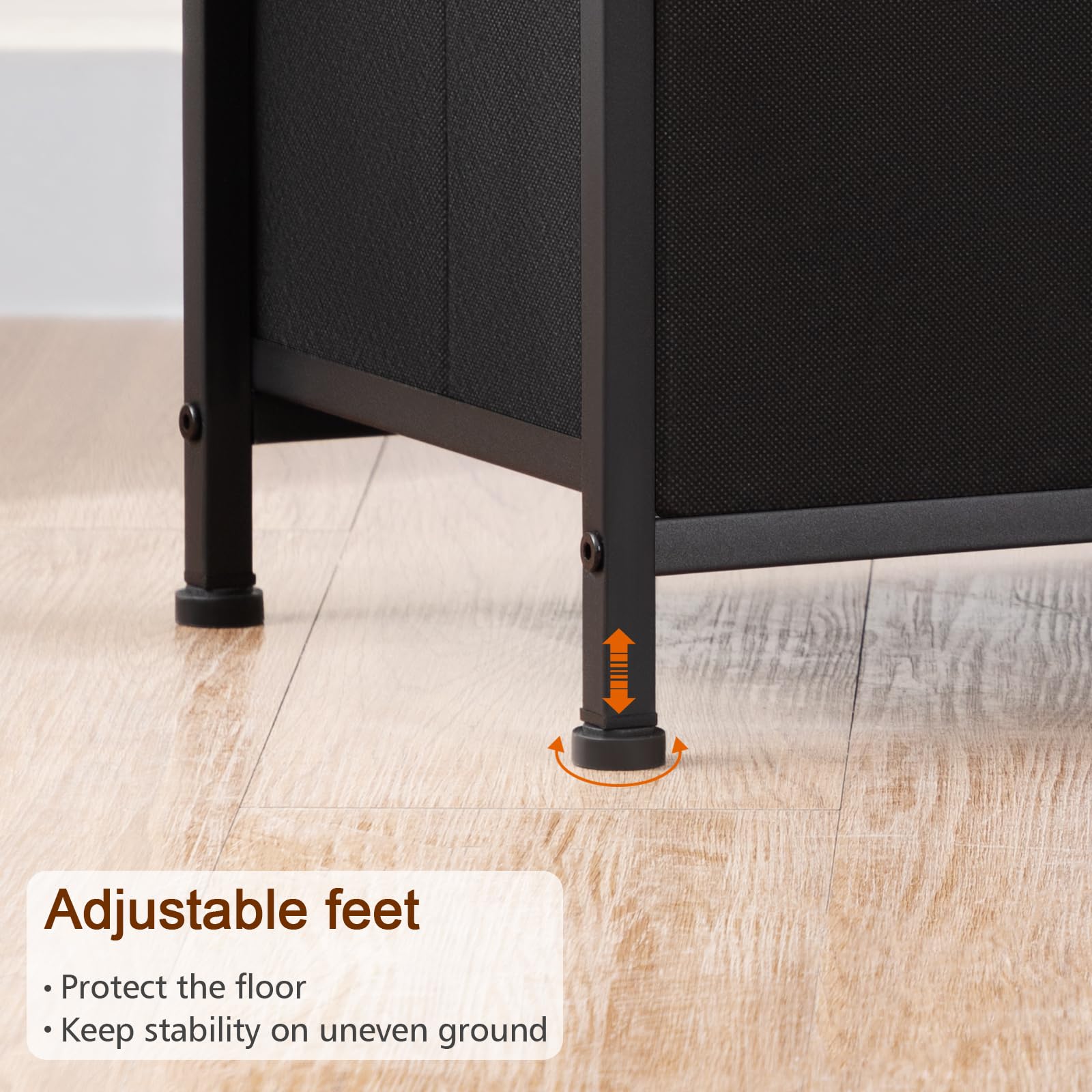 LOAKEKEL nightstand bedside table fits small spaces with smart storage.
