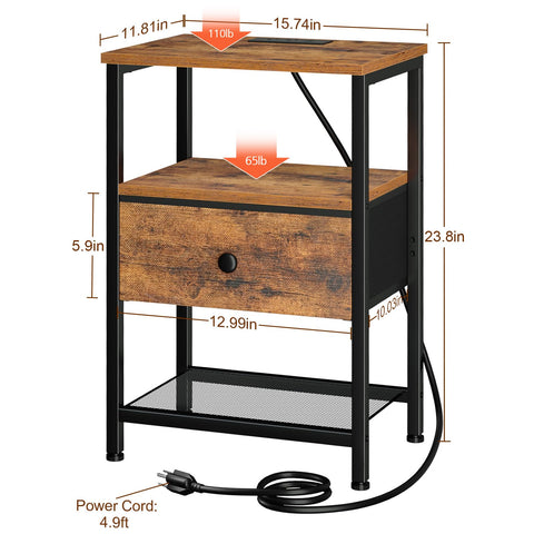 LOAKEKEL open shelf paired with fabric drawer for organized decor