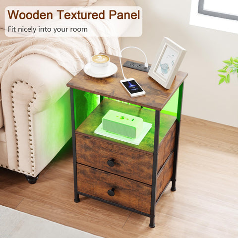 LOAKEKEL Night Stand Set 2 makes a thoughtful gift for bedrooms