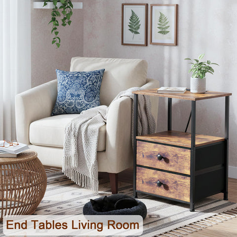 LoakeKel Night Stand Set 2 FSC-certified top panel supports sustainable design