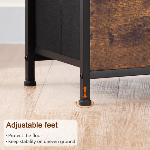 LoakeKel Night Stand Set 2 rustic brown finish adds warmth