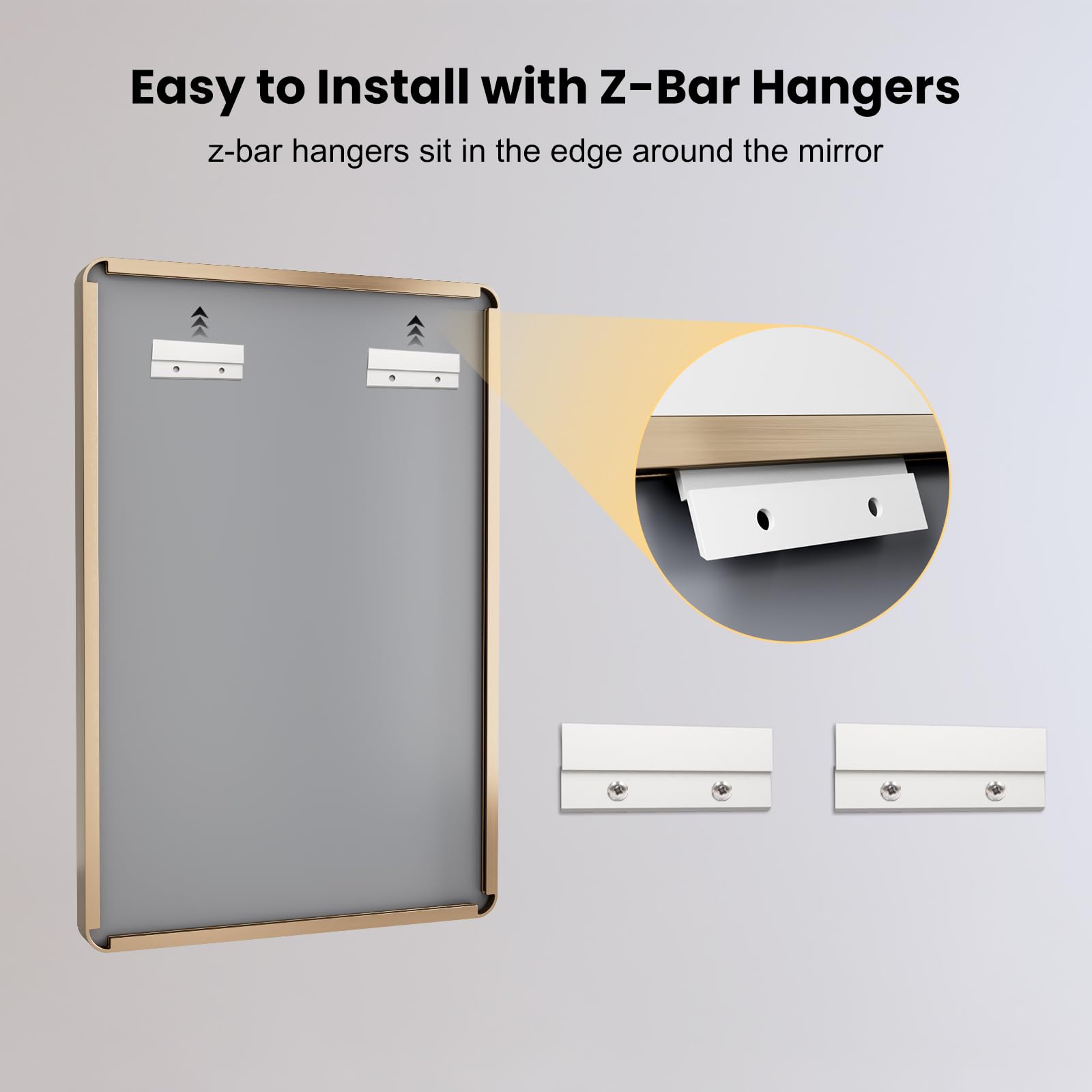 LOAAO anti-rust brushed gold frame resists humidity while keeping a premium look
