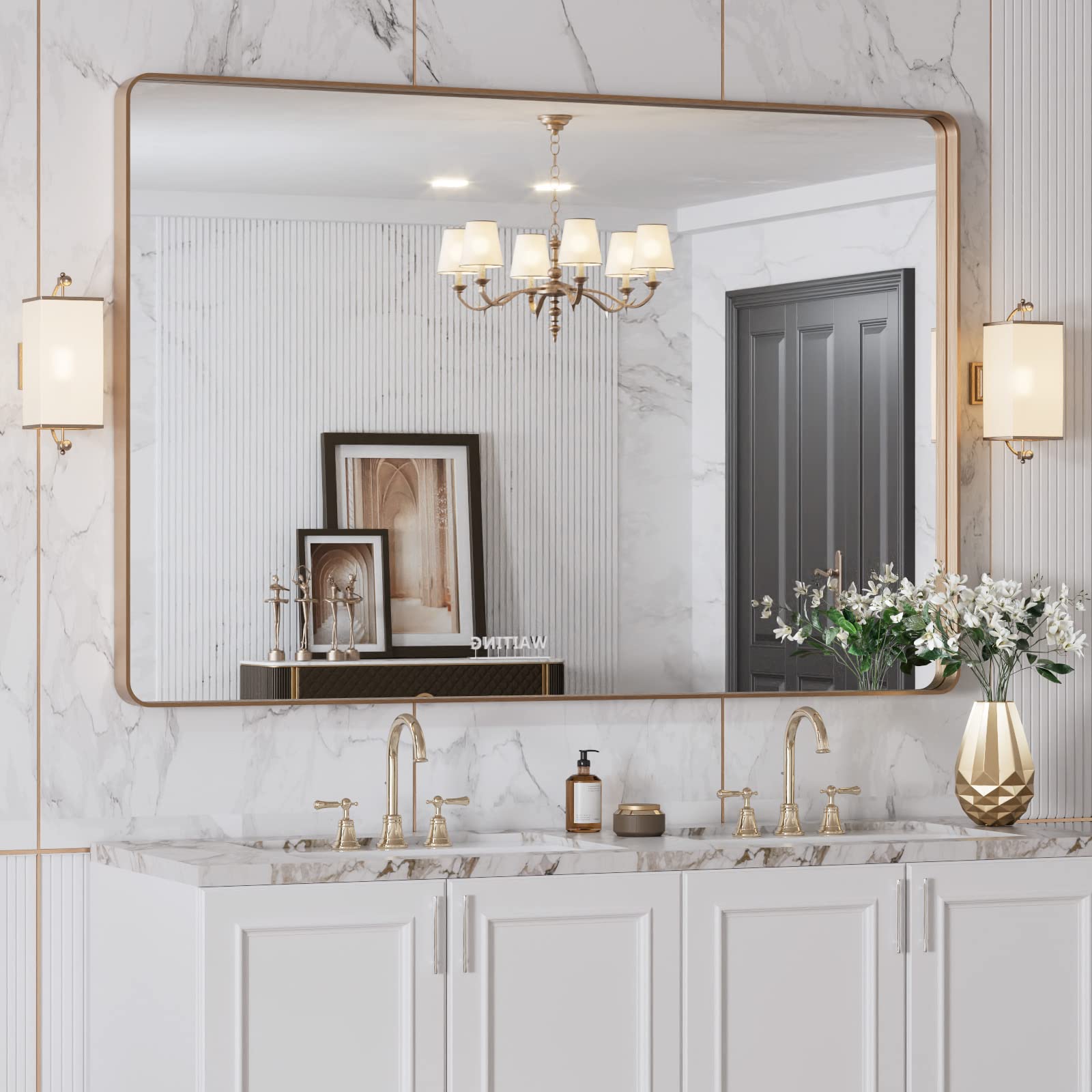 LOAAO aluminum anti-rust frame resists humidity in bathrooms and showers
