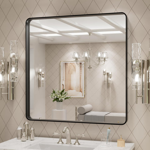 LOAAO durable anti-rust aluminum frame resists bathroom humidity.