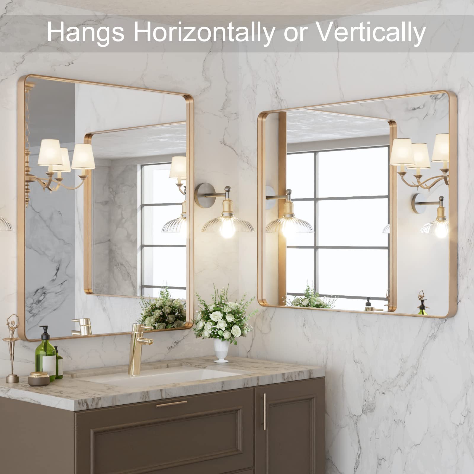 LOAAO anti-rust aluminum frame demonstrates durable bathroom decor.