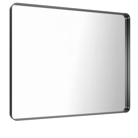 LOAAO anti-rust black frame resists moisture in busy bathrooms.