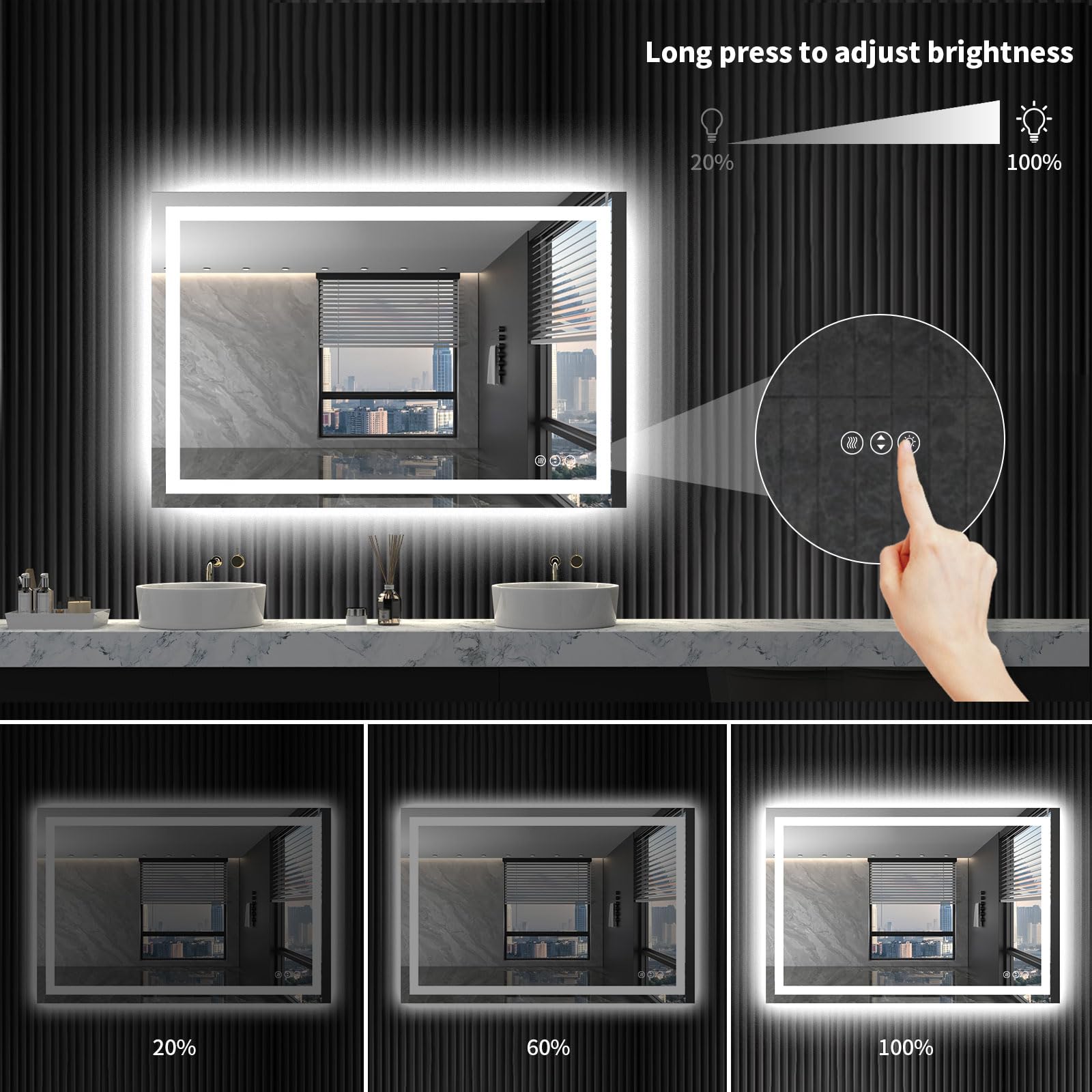 LOAAO easy-install brackets for quick wall mounting.