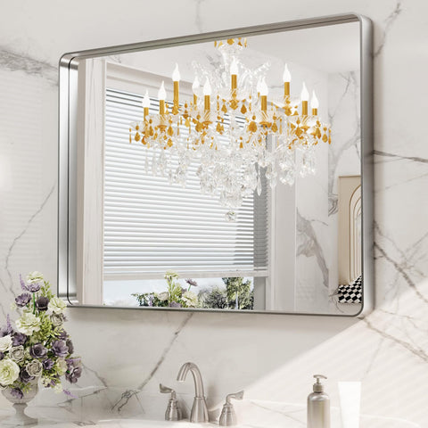 LOAAO versatile wall mirror can be mounted horizontally or vertically.