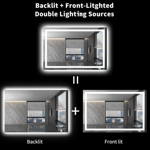 LOAAO mirror supports plug-in or hardwired power options.