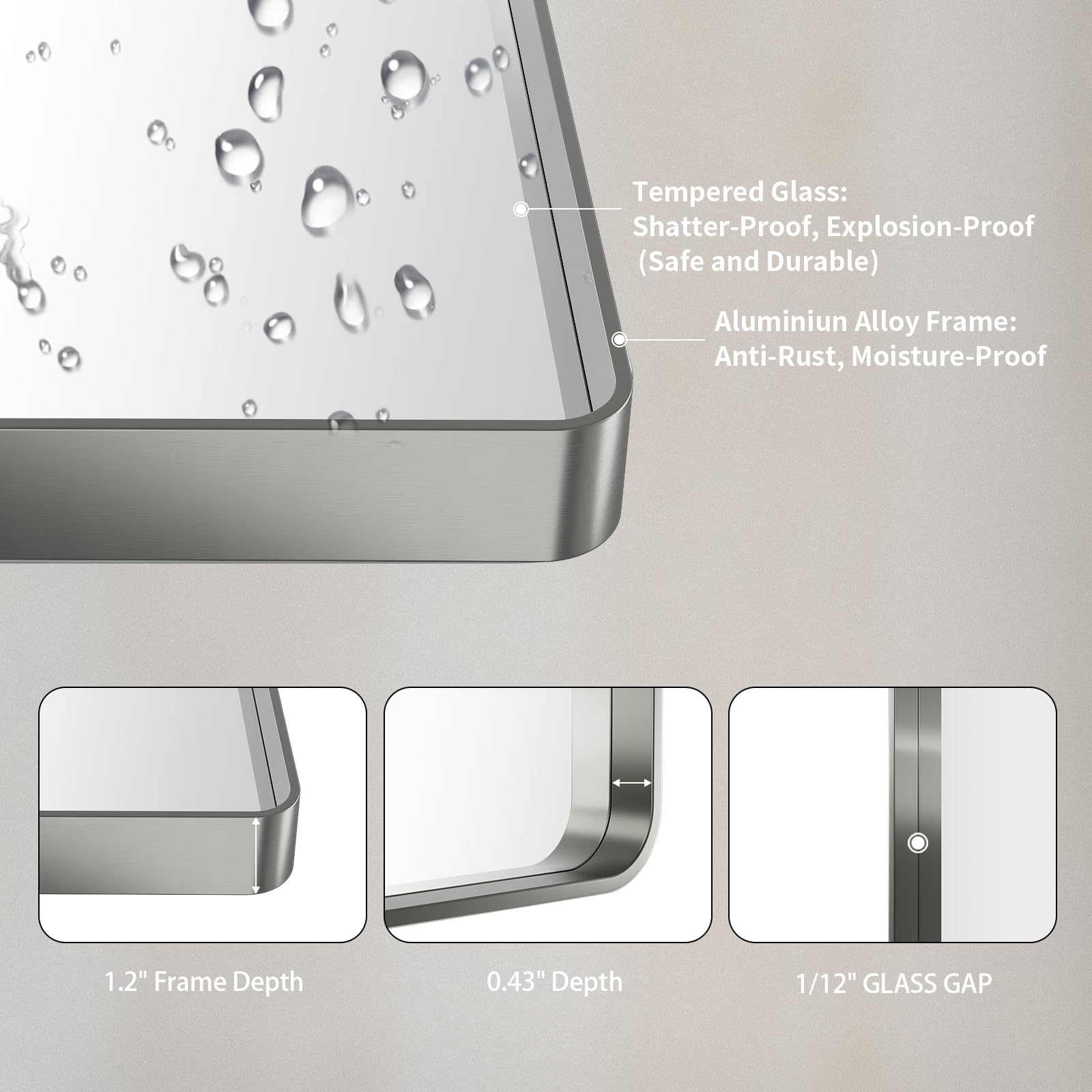 LOAAO protective packaging guards the mirror during shipping and handling
