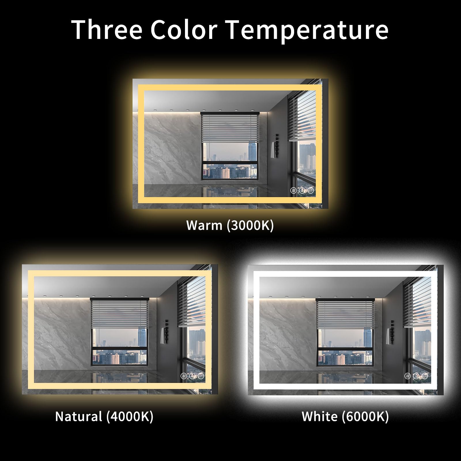 LOAAO tempered glass ensures safety and a distortion-free reflection.