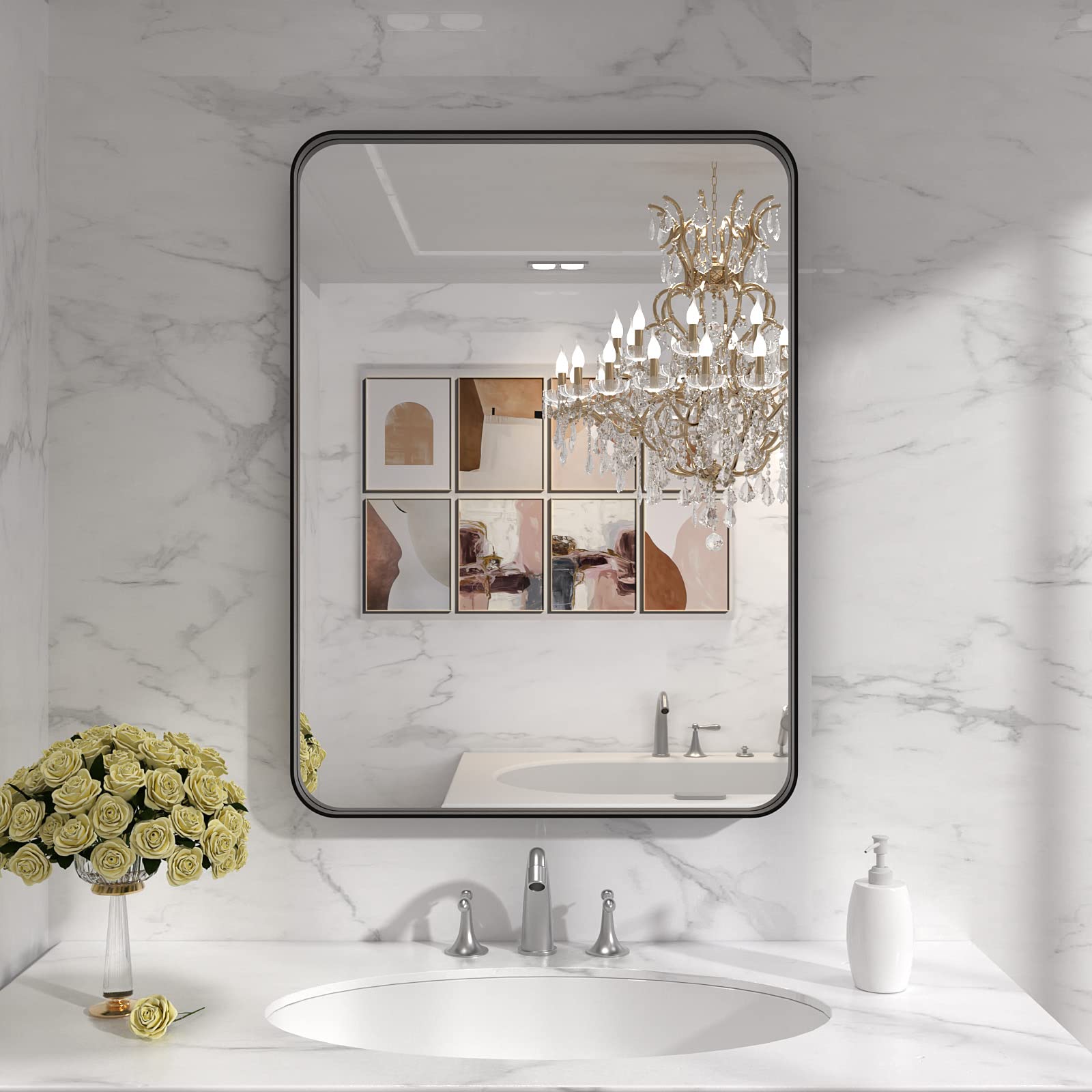 LOAAO versatile mirror suits bathrooms, vanities, and living spaces.