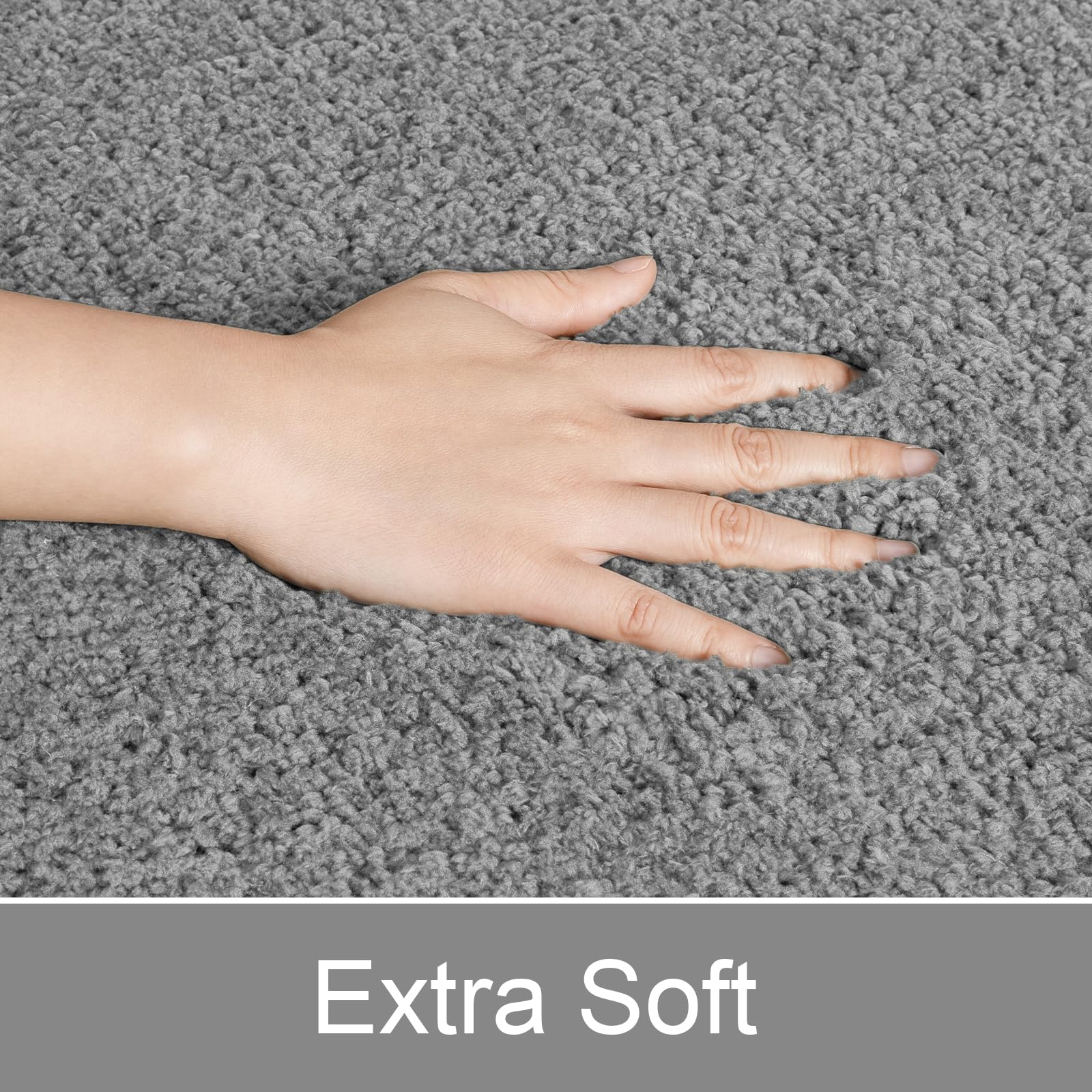 LOCHAS rug features non-slip backing for safer steps on tile and wood floors.