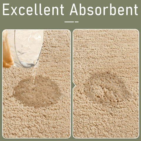 LOCHAS absorbent dense tuft bath rug guards moisture quickly