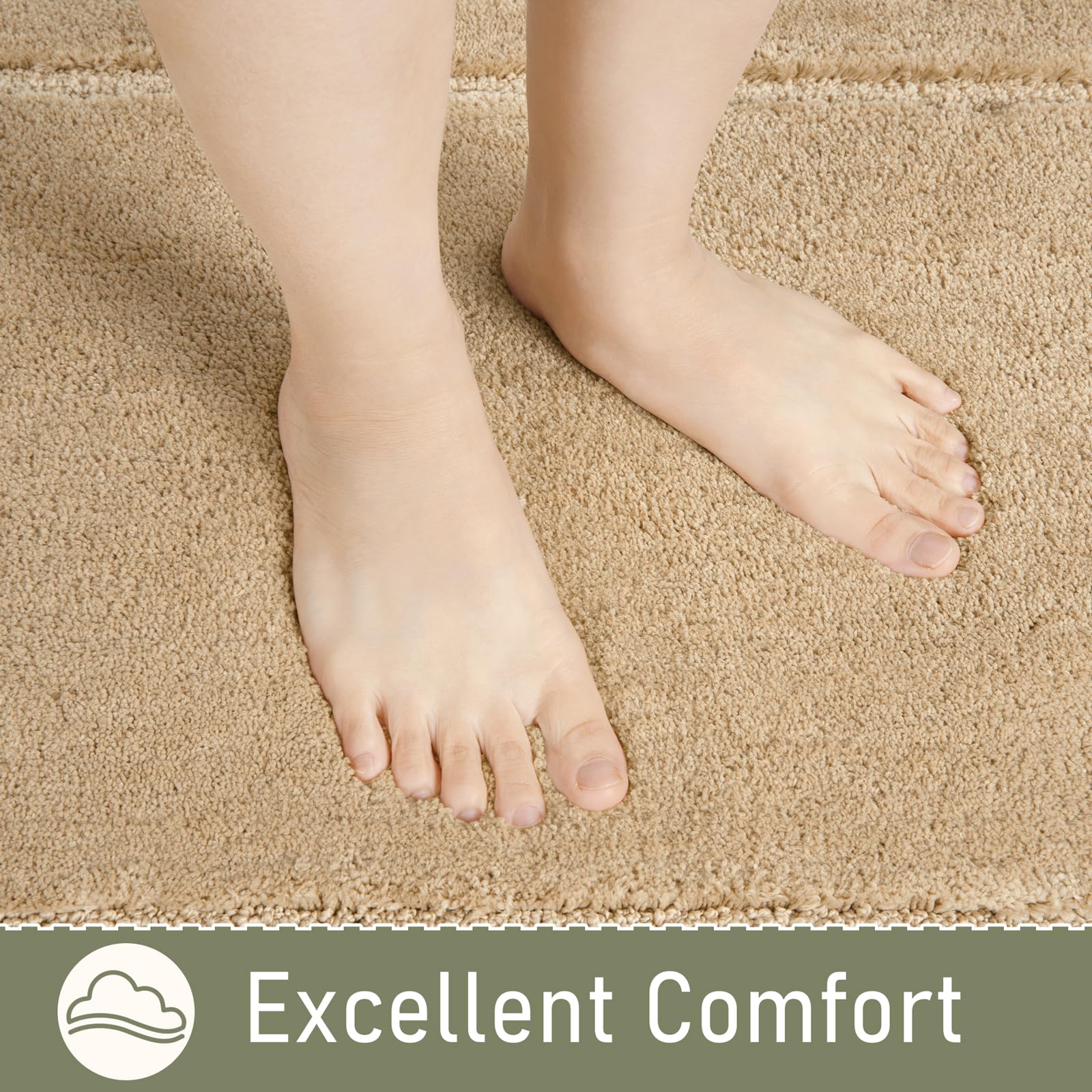 LOCHAS fast-drying bath rug reduces dampness after use