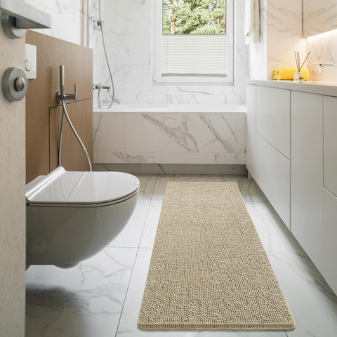 LOCHAS Luxury bath rug oversized 24x60 covers large spaces with comfort.