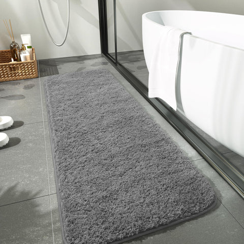 LOCHAS grey bath rug provides everyday comfort and style