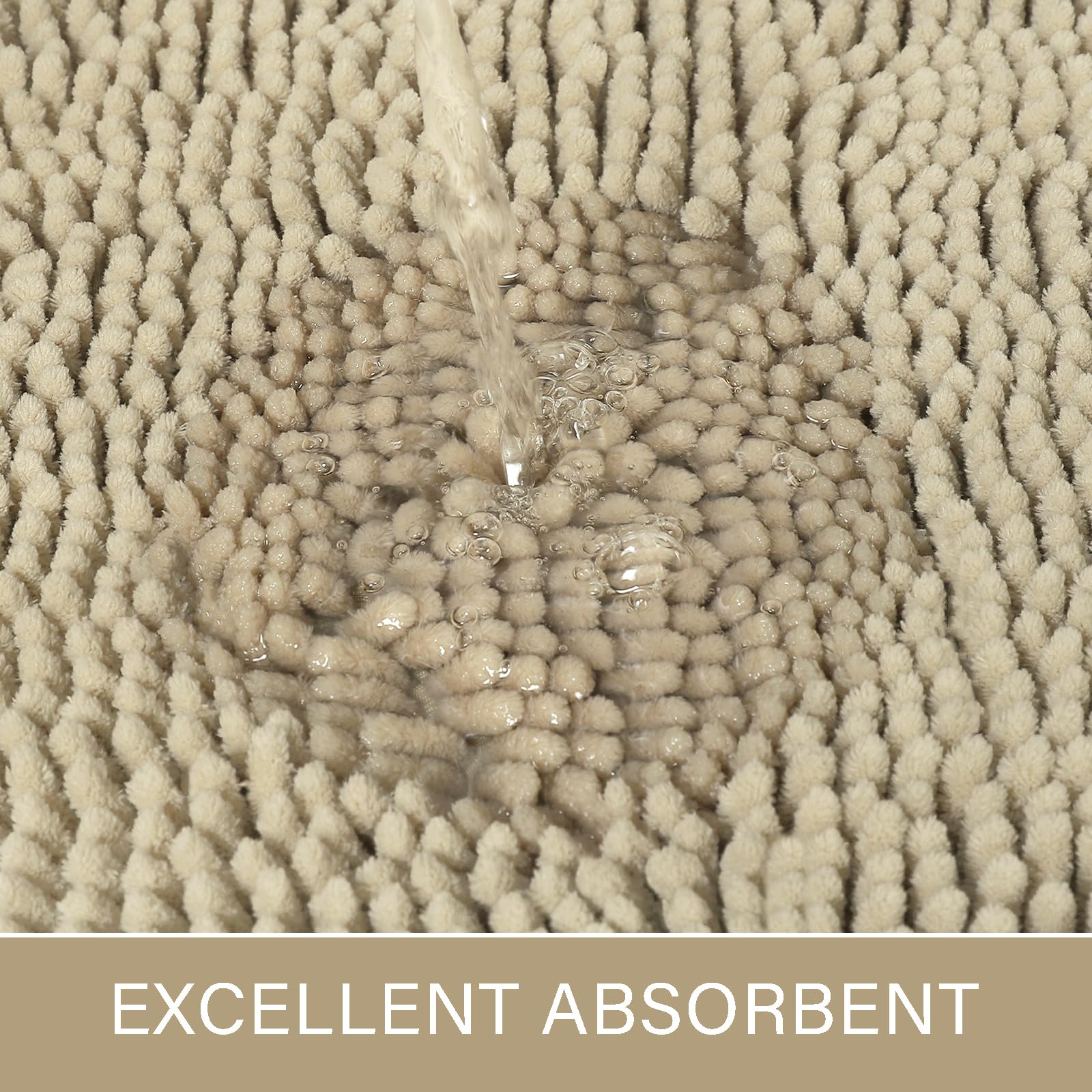 LOCHAS Luxury bath rug ultra-soft microfiber feels cozy under bare feet.
