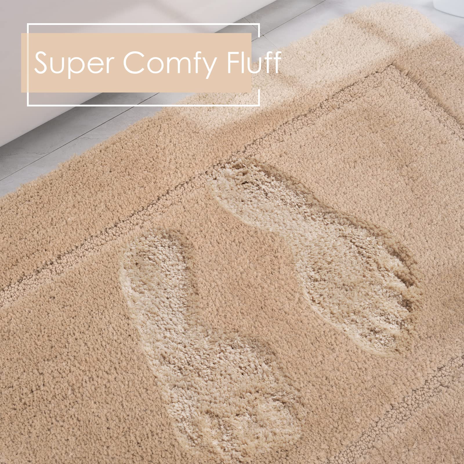 LOCHAS absorbent microfiber rug soaks up drips quickly and dries fast