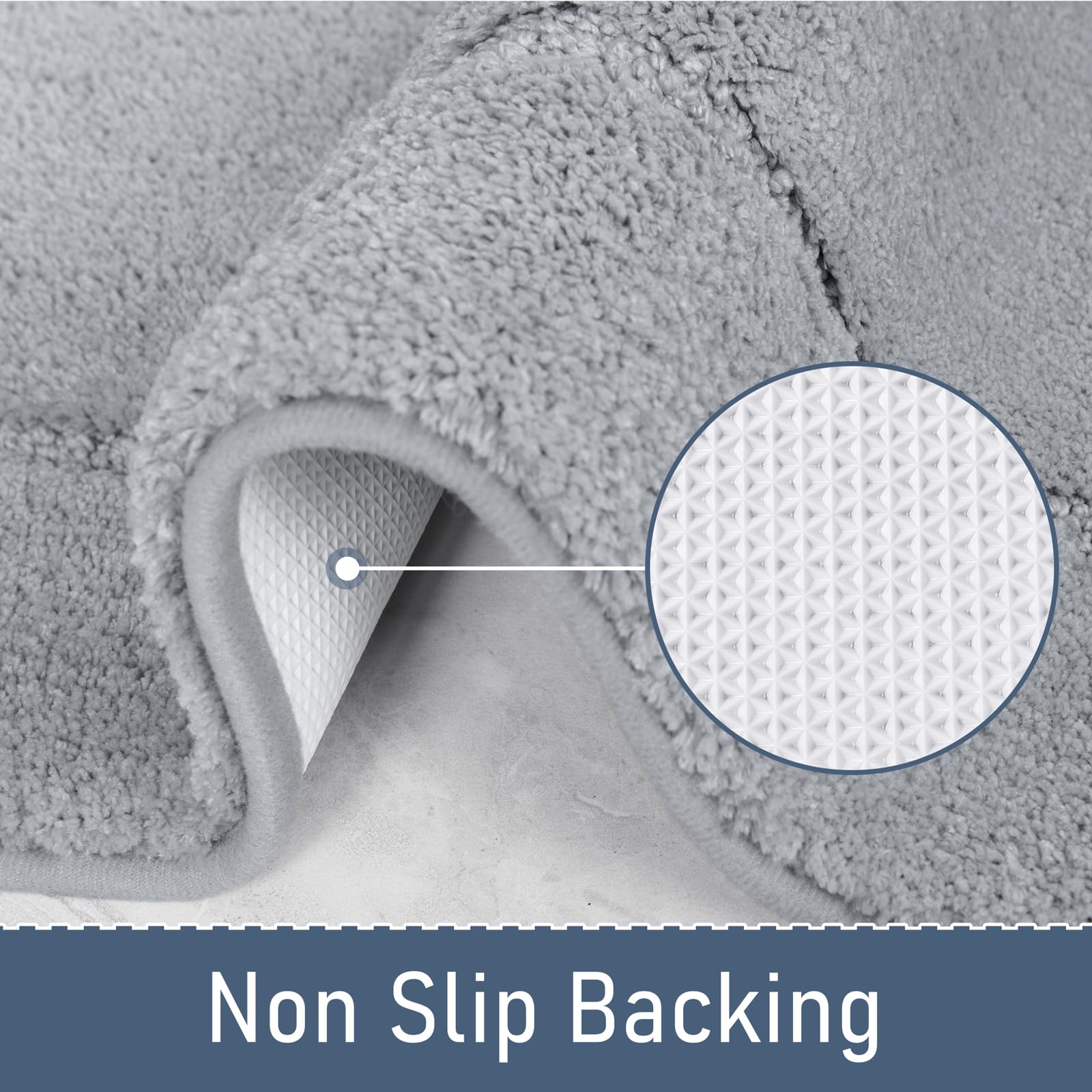 LOCHAS non-slip backing keeps the rug in place for safer steps.