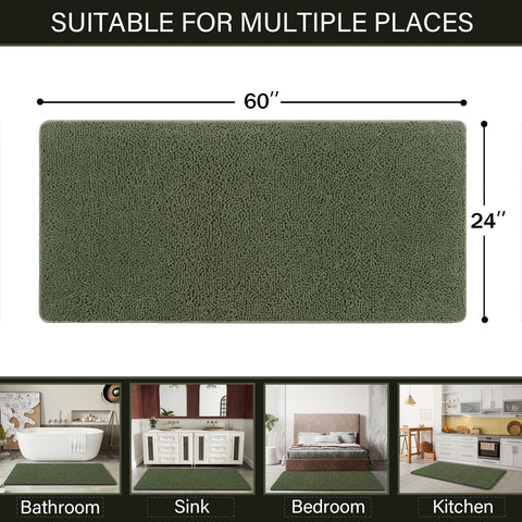 LOCHAS 24x60 inch rug shown in a spacious bathroom setting.