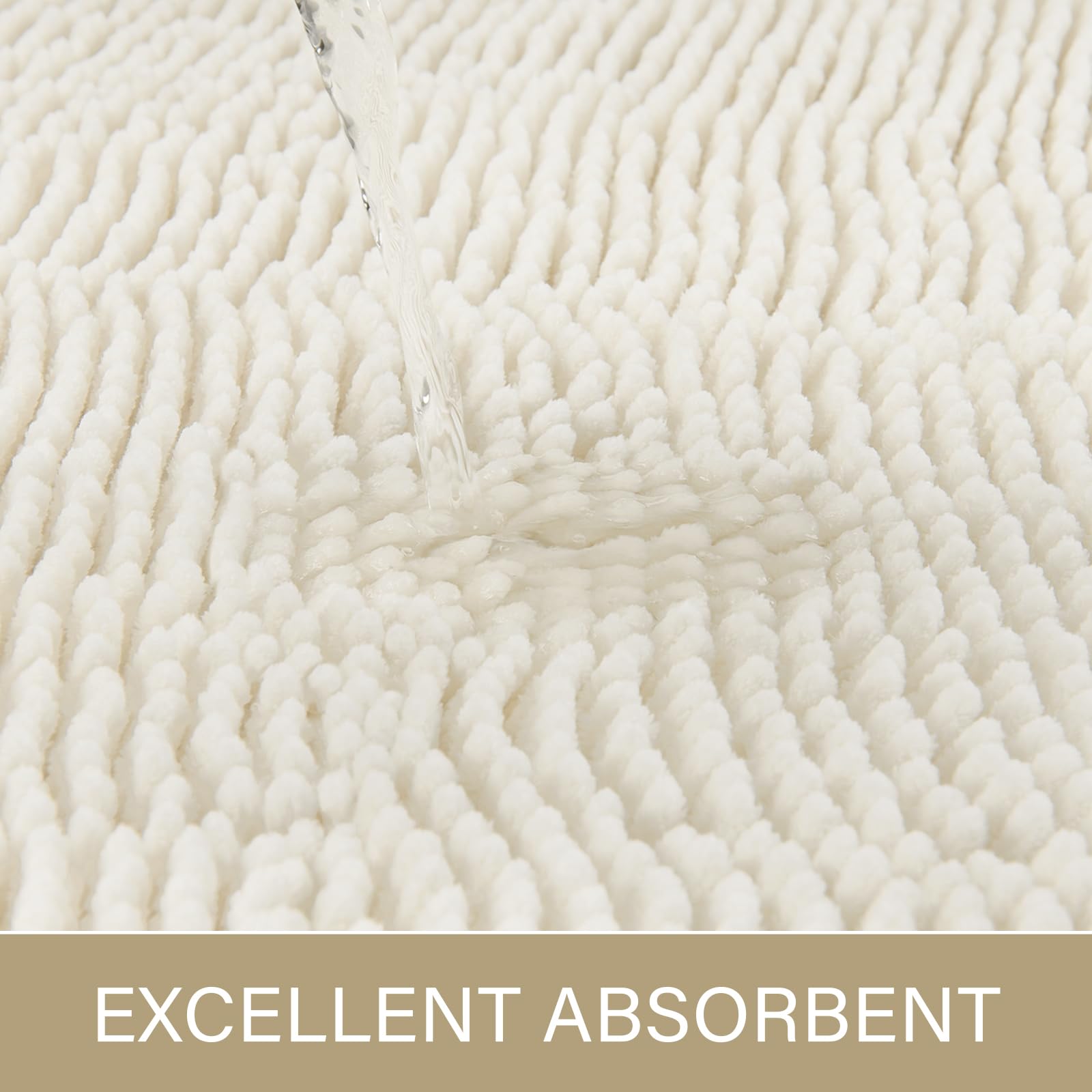 LOCHAS absorbent chenille rug quick moisture uptake after showers
