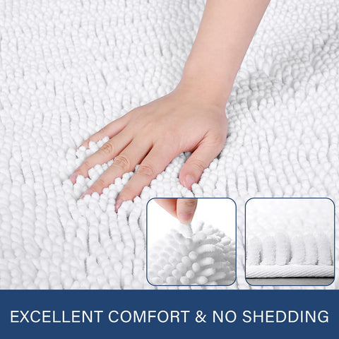 LOCHAS bath mat with non-slip backing stays securely on the floor