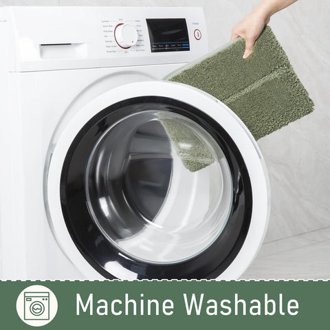LOCHAS washable rug ready for machine cleaning on cold cycle