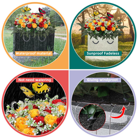 Lodou cemetery grave decorations suitable for memorial days and funerals