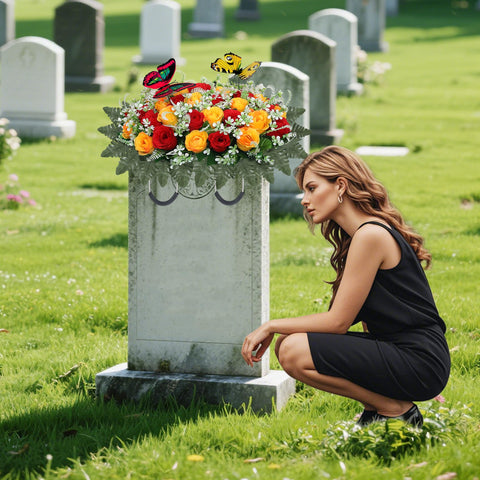 Lodou headstone flower saddle large size fits many headstones