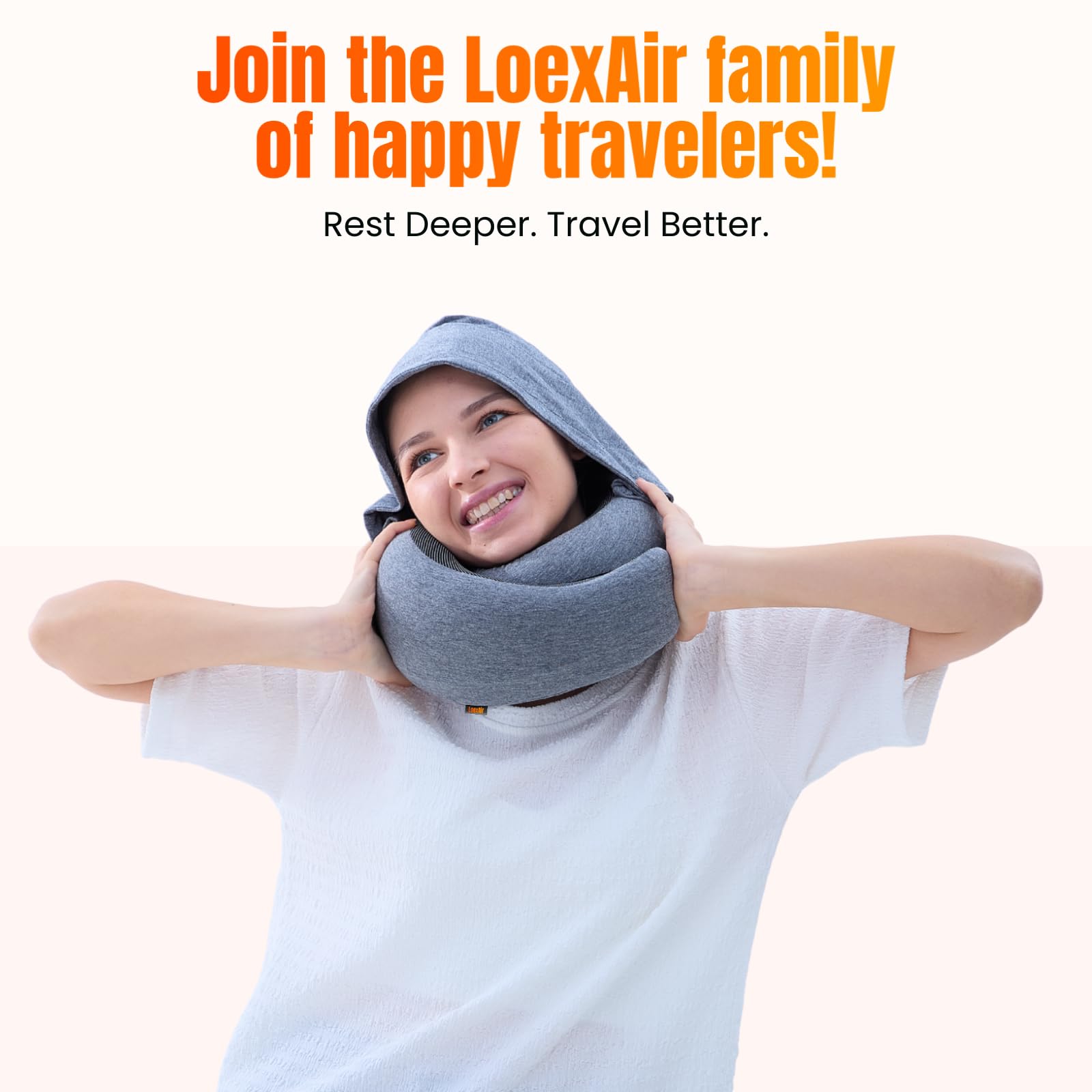 LOEXAIR Hooded Pro Travel Pillow gift-ready packaging makes travel gifts thoughtful