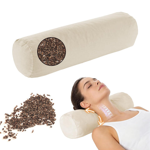 LOFE Buckwheat Pillow adjustable height for personalized neck support.