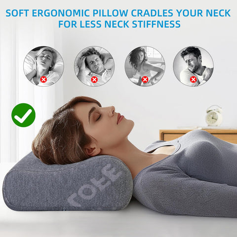 LOFE Contour Pillow CertiPUR-US memory foam keeps shape.