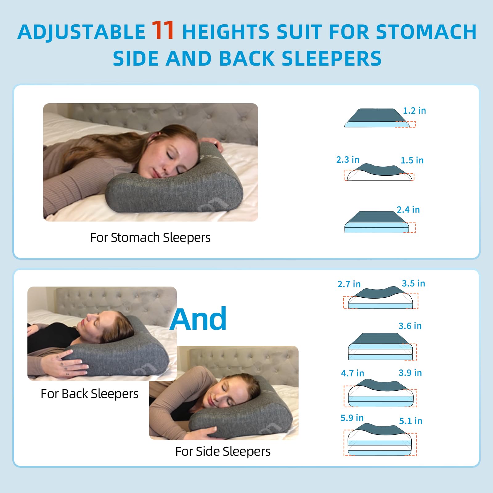 LOFE Contour Pillow travel-ready layer removal and portable slim profile.