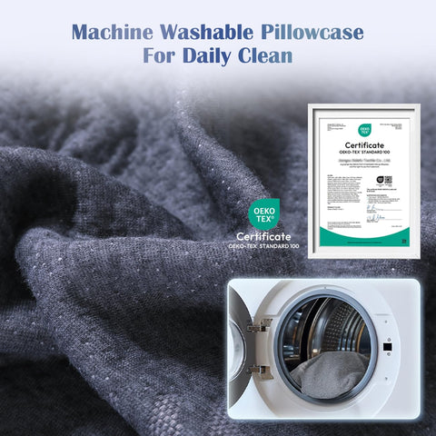 Lofe inner pillowcase protects foam during adjustments.