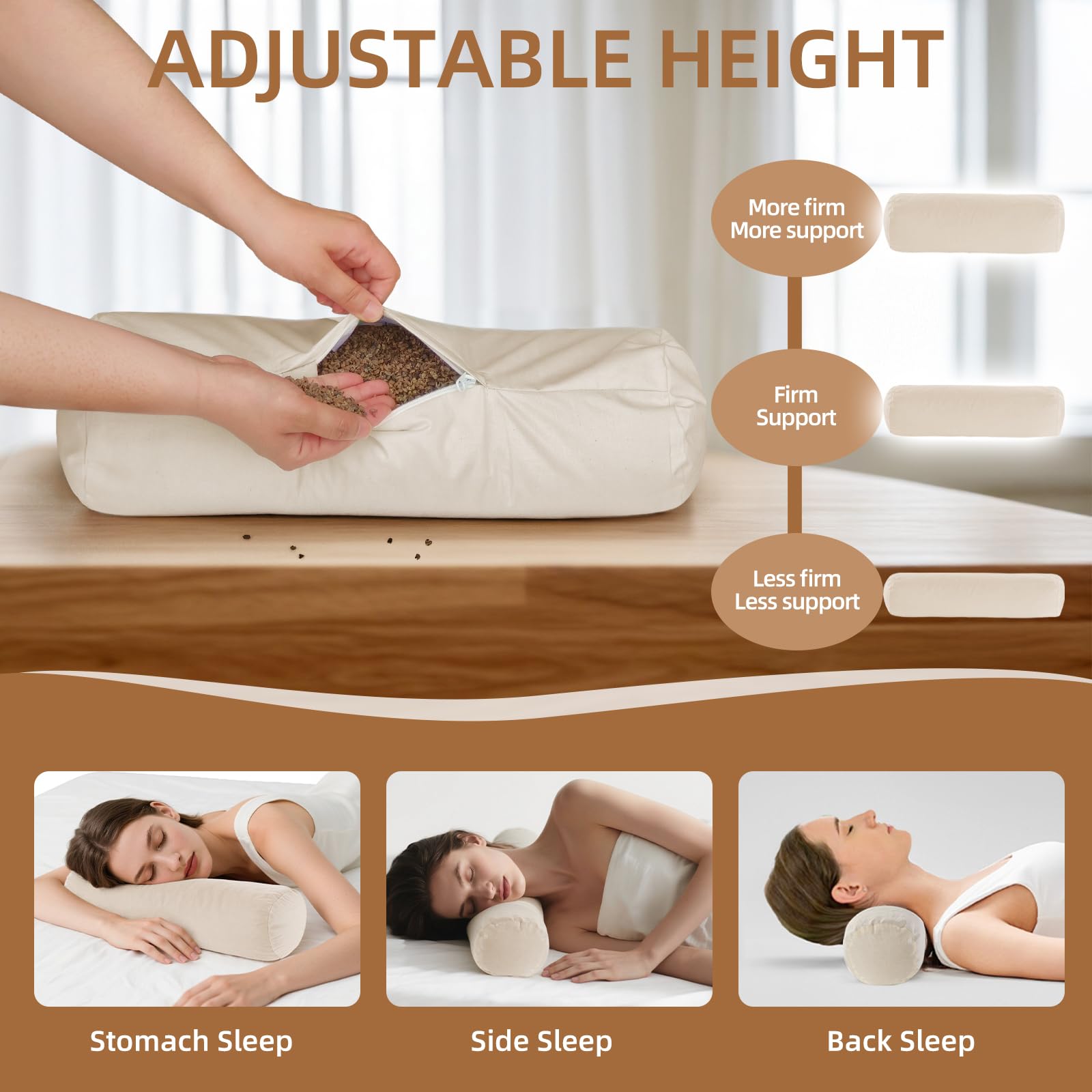 LOFE Organic pillowcase removable and washable for easy cleaning.