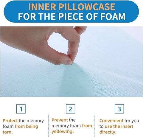 LOFE pillow dimensions 23.6x14.2x2 inches for DIY height options