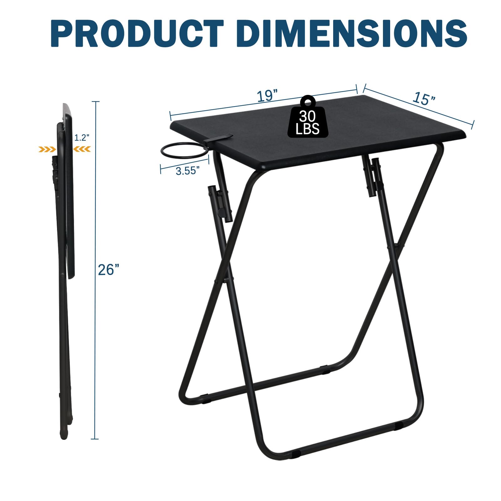 LOFTEY TV Trays on balcony for portable dining and beverages