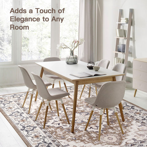 Lofus 5x7 rug suitable for dining rooms with durable low pile.