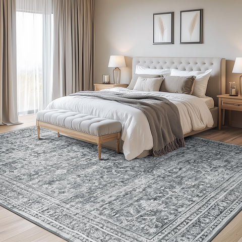 Lofus 8x10 rug with soft faux wool texture for barefoot comfort.