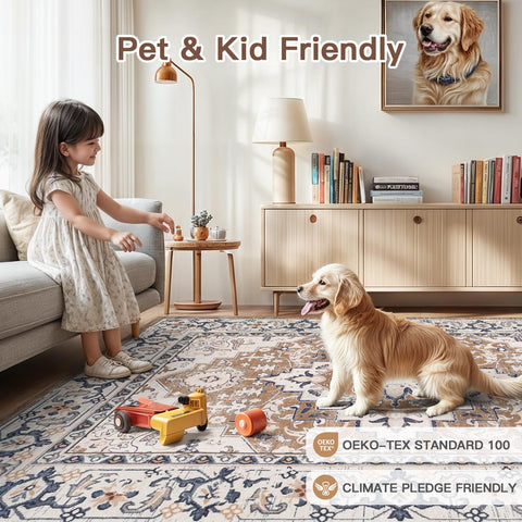 Lofus large area rug stands up to high-traffic living spaces