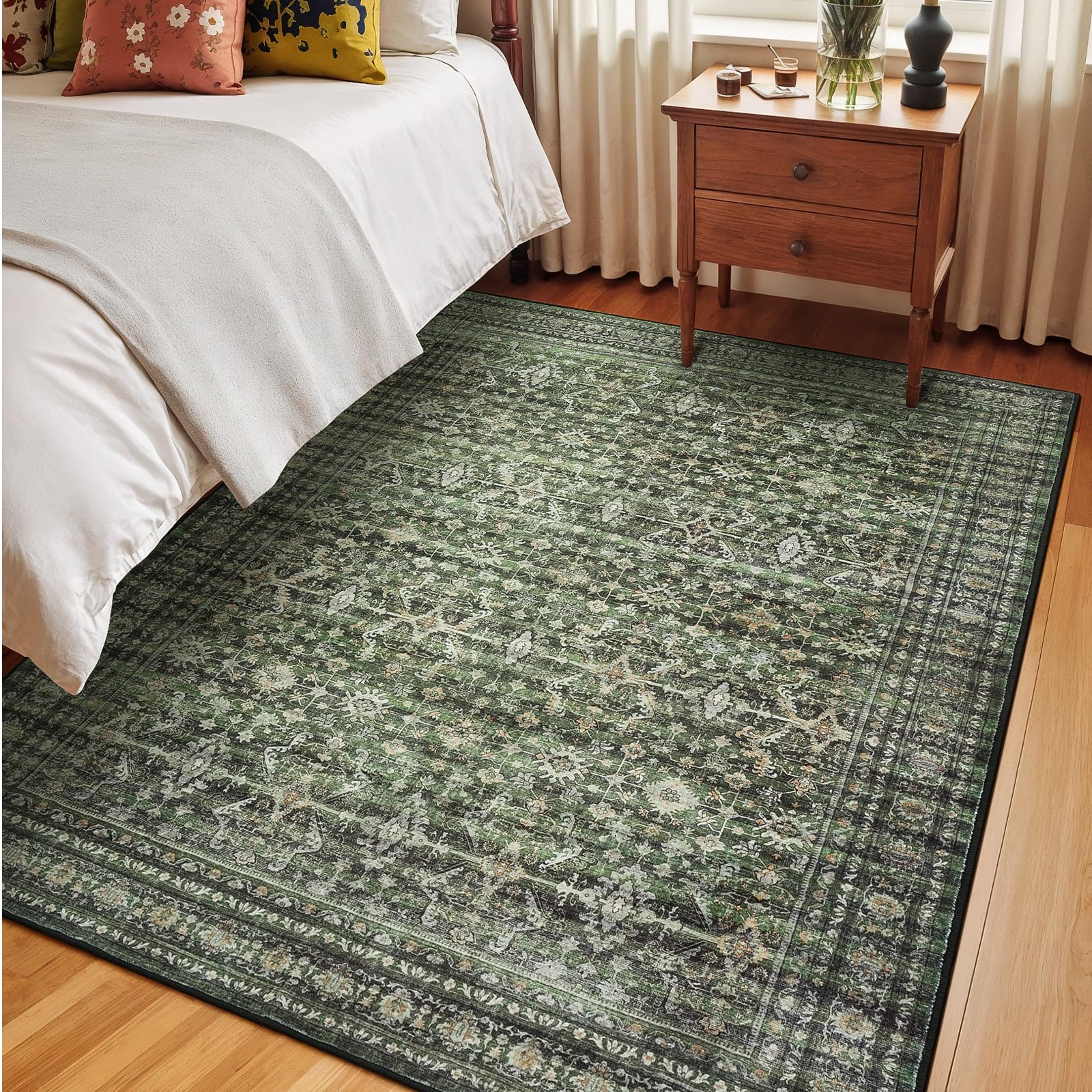 Lofus rug with non-slip backing keeps floors safe and in place.