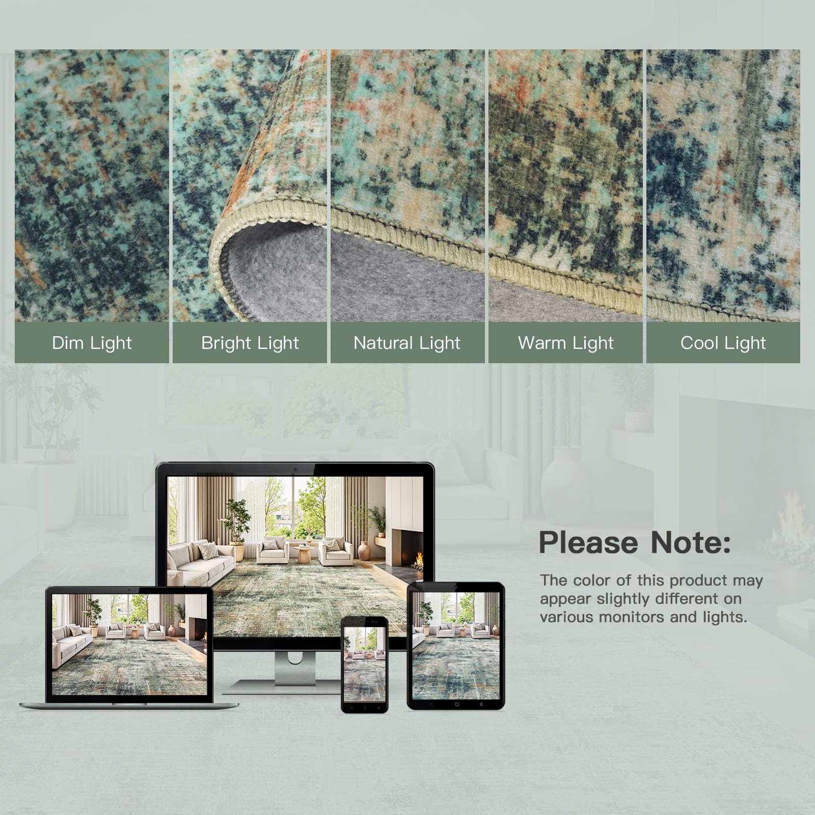 Lofus versatile rug suits living rooms, bedrooms, dining areas, and offices.