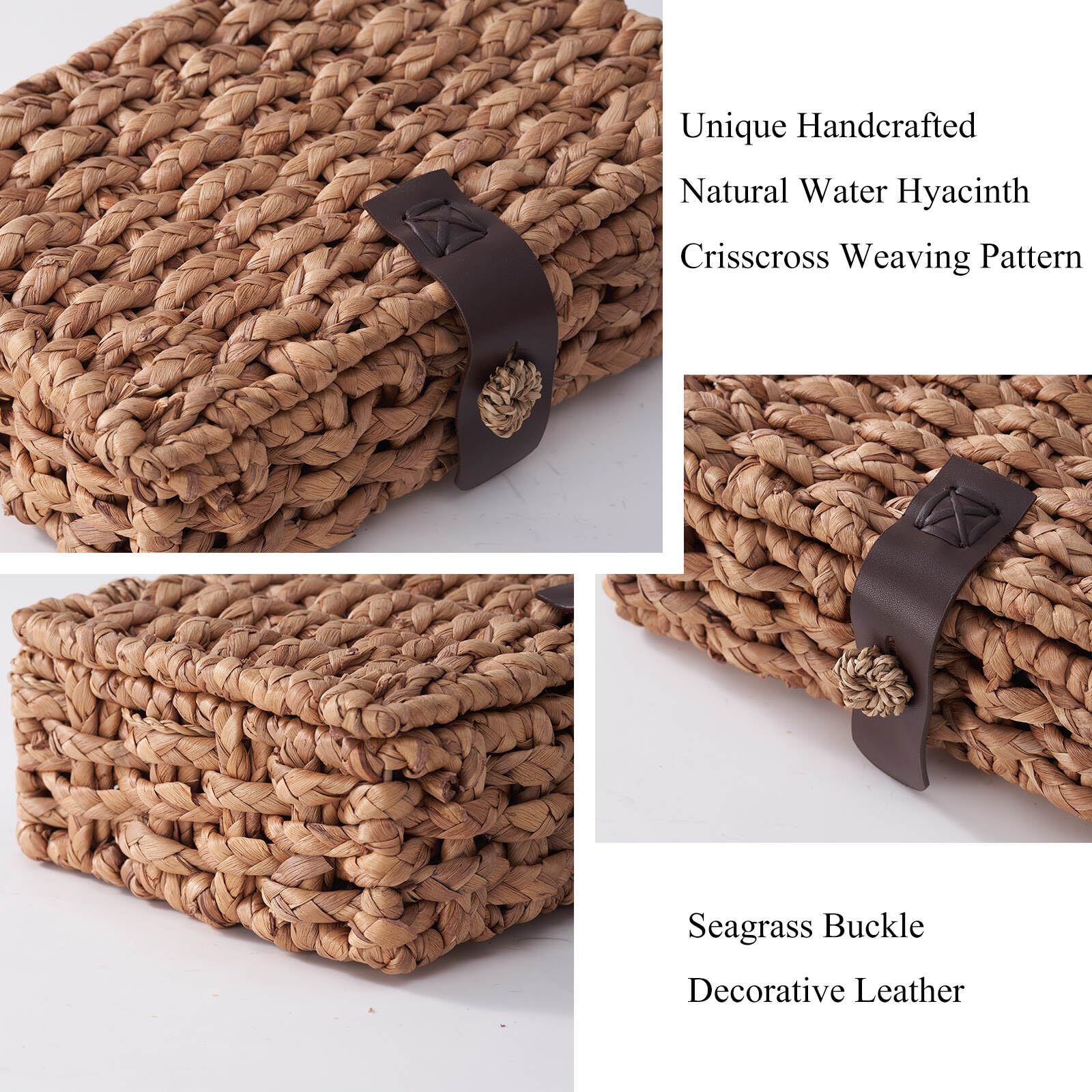 LOHONER handwoven box with leather strap closure