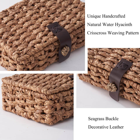 LOHONER handwoven box with leather strap closure