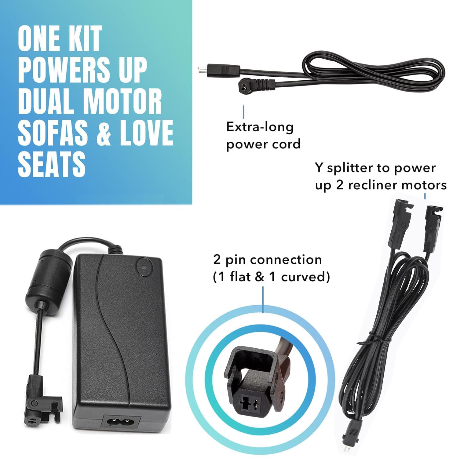 Lojiraz L-shape extension cable demonstrates easy routing for sofas