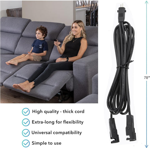Lojiraz replacement cord for dual-motor furniture keeps seating functional