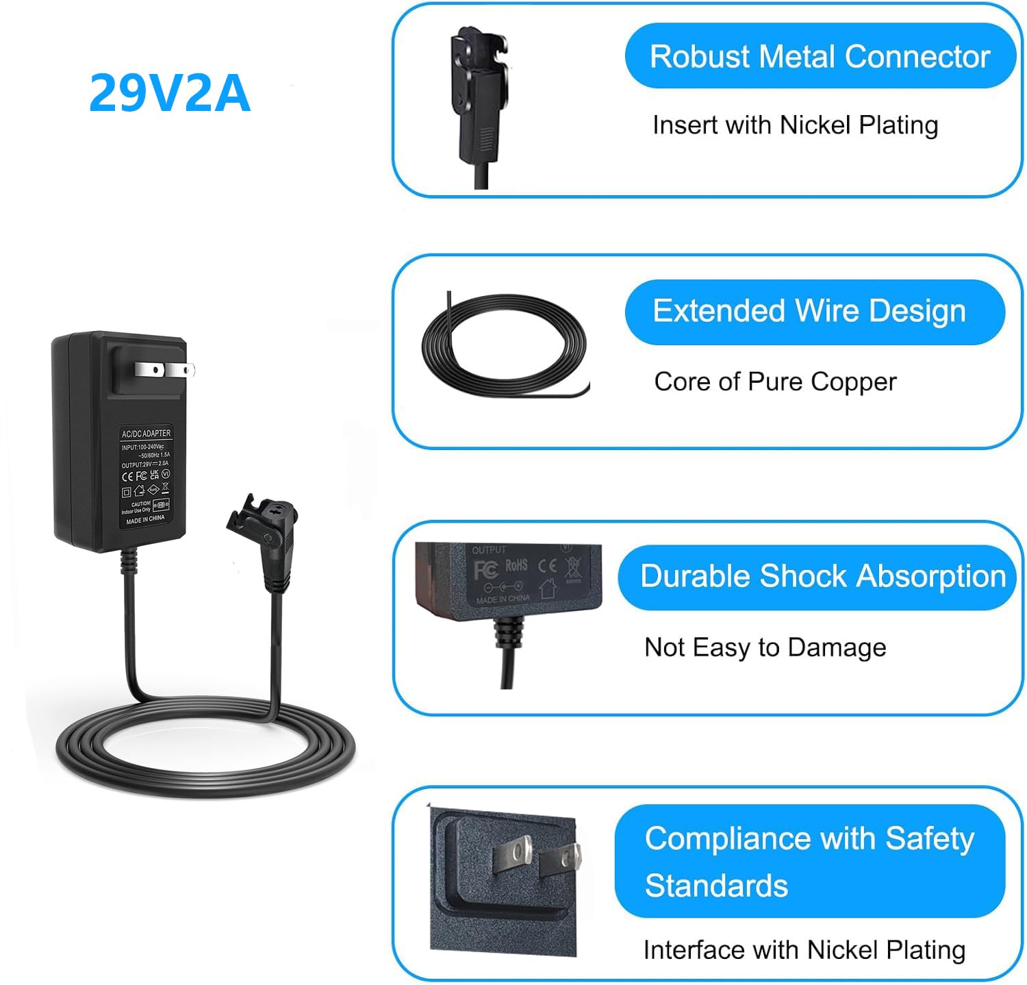 Lojiraz two-pin motor connector supports common recliners.