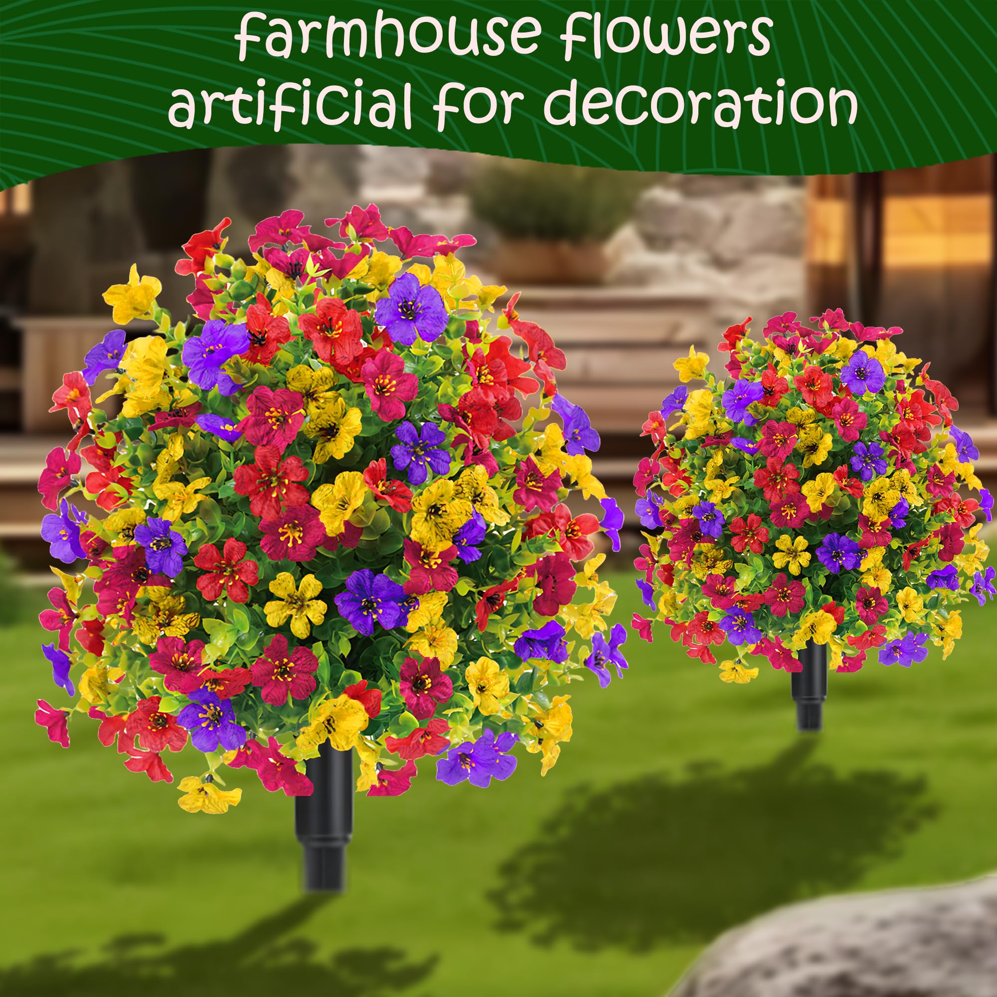Lokediren fade-resistant outdoor topiary for front porch or yard.